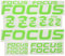 Ecoshirt Aufkleber Focus Bike R121 Vinyl Adesivi Decal Aufkleber, MTB Stickers Bike, Grün