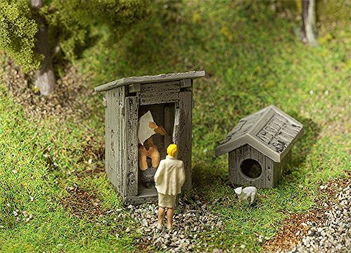 Faller FA 180396 Small Toilet w Scenery and Accessories Klohäuschen mit Servo, Größe S