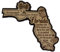 Printtoo USA Florida State Map Wooden Magnet Souvenir Fridge Magnet Gift