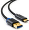 deleyCON 1m Câble USB C 3.0 Câble de Données & Charge 5 Gbit/s USB-A vers USB-C pour iPhone 16 15 Pro Max Galaxy S25 S24 S23 Pixel iPad Pro MacBook Air Tablets Switch PS5 Notebook PC