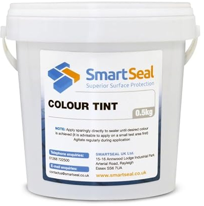 Smartseal Sealer Colour Tint for Imprinted Concrete - (Platinum Grey - 500g) Very Strong, Pure Pigment, Mix Sparingly