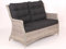 Beauty.Scouts Sofa Loungesofa Sally Rattan Vintage braun inkl. Polster Natur Relaxsofa Gartensofa Polyrattan Rattansessel Taupe inkl. Sitzpolster