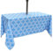 Eternal Beauty Recatngle Tischdecke, 132 x 178 cm, Blau kariert, für Innen- und Außenbereich, wasserdichte Tischdecke mit Regenschirmloch und Reißverschluss, Garten, Party und Grillen