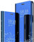 MLOTECH Coque pour Huawei P30 Lite,Cover + Verre trempé Flip Clear View Translucide Miroir Cover Standing 360°Housse étui Antichoc Smart Cover Bumper Bleu Ciel