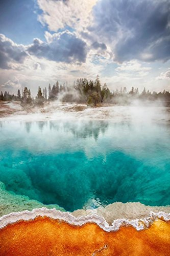 Yellowstone National Park Geyser Basin Poster West Thumb Geyser Basin Pool Pond Nature Landscape Photo Photograph Laminated Dry Erase Wall Poster 24x36