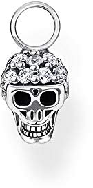 THOMAS SABO Damen Ohrring Anhänger Totenkopf silber, 925 Sterlingsilber