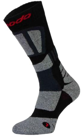 COMODO - Motorradsocken mit Protektoren | Funktionssocken für Sommer DRYTEX | Socken Motorrad für Motorradschuhe | Herren und Damen (Schwarzgrau, 43-45)