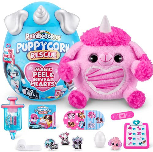 Rainbocorns Puppycorn Rescue Surprise, Pudel, über 12 Überraschungen, Plüschtier zum Knuddeln
