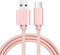 USB C Cable, USB Type C Cable Nylon Fast Charging Cable for Samsung S21 Ultra,S20, A72,Huawei Mate 40 Pro+,P50,nova 8,Y9a,MateBook,Xiaomi 11T,OnePlus 9,Google Pixel 5-Rose Gold/Pink (1M)