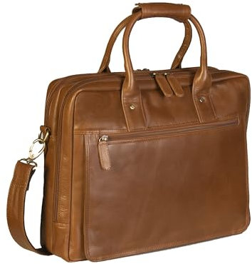 Dermata Aktentasche Leder 39 cm Laptopfach