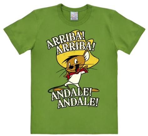 Logoshirt® Looney Tunes I Speedy Gonzalez I Arriba Andale I T-Shirt Print I Damen & Herren I kurzärmlig I hellgrün I Lizenziertes Originaldesign I Größe 5XL