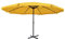 Sonnenschirm Meran Pro, Gastronomie Marktschirm mit Volant Ø 5m Polyester/Alu 28kg ohne Ständer - gelb