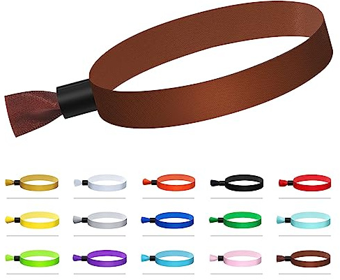 Comflora 100 Stück Stoff-Event-Armbänder, Einweg-Armbänder für Veranstaltungen, farbige Armbänder, Veranstaltungen, für leichtes Konzert, Club-Eingang, Handschlaufe für Partys, Veranstaltungen (Farbe