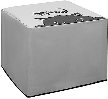 kwmobile Cover kompatibel mit Brother DCP-L2530DW / L2550DN / MFC-L2710DN / L2750DW - Tasche Hülle Drucker - Staubschutzhülle Schutzhaube Schutzhülle - Grau Schwarz Katze Meow