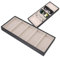 Brillen Display Organizer, Sonnenbrillen Display Brillen Etuis, 5 Gitter Sonnenbrillen Display Box aus Leder und MDF, Brillenhalter Aufbewahrungsbox, für Brillen, Uhren, Armbänder, Halsketten(schwarz)