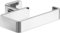 Villeroy & Boch Elements - Striking Toilet Paper Holder without Lid for Wall Mounting, Brass Toilet Roll Holder, Square, Chrome
