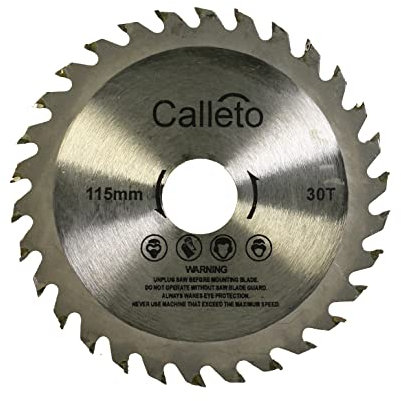 Disco per Taglio Legno 115 mm a 30 denti foro 22.23 mm Lama per Smerigliatrice Angolare Flex e Frullino
