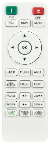 VINABTY Neu RCX016 Projector Ersatz Fernbedienung RCX016 Fernbedienung Ersatz für BENQ Projector RCX016 MS560 MS560P MX560 MX560P MW560 MH560 Remote Controller