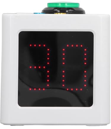 Poker-Timer, LED-Anzeige 100-240 V, 5 Helligkeitsstufen, 4 Seiten, Poker-Uhr, Transparent, Schnell zu Meistern, Professionell, mit Casino-Alarm (EU-Stecker)