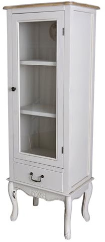 Standvitrine Landhausstil Vitrine Vitrinenschrank 46x136 cm hmb438 Palazzo Exklusiv