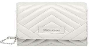 Armani Exchange Porte-Monnaie pour Femme avec Logo embossé sur la chaîne, Journal, Taille Unique