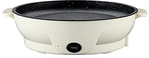 WALFREW Olla Barbacoa portátil con Control de Temperatura de Dos Engranajes Horno eléctrico Redondo Maifan Piedra Frita Barbacoa Sartén Multifuncional Barbacoa eléctrica Sartén