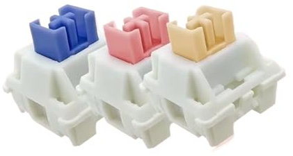Outemu Switches Lubed Mechanical Keyboard Switch 5Pin Silent Tactile Linear Cream Blue Yellow Custom Gaming RGB MX Switches AUOQKQUT(Linear Cream Pink,100PCS)