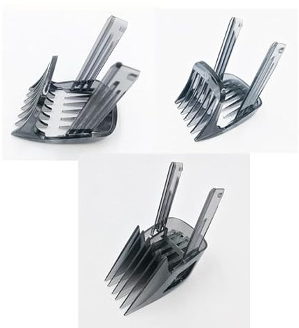 Haarschneidekamm kompatibel mit Philips HC9450 HC9490 HC9452 HC7460 HC7462, Ersatzkamm verstellbar 1–7 mm, Haarschneider, Trimmer, Bartkamm, Haarschnitt-Styling-Werkzeug, 7–24 mm, 24–42 mm (3