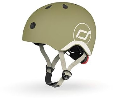 Scoot & Ride Unisex – Babys Helmet XXS European Headform Helm, Olive