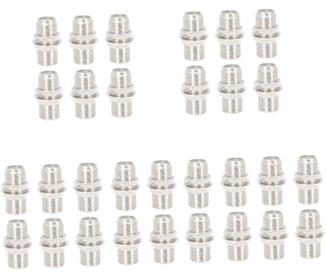 CAXUSD 30 Juegos De Conectores De Cable para Antena De TV Cable Coaxial Conector Fácil De Usar