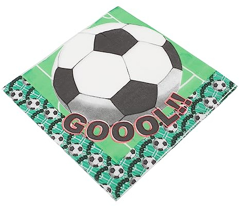 Zerodeko 60stücke Fußball-servietten Partydekorationen für Geburtstagsfeiern Fußball-geburtstagsartikel Praktische Tischaccessoires für Kinderparty