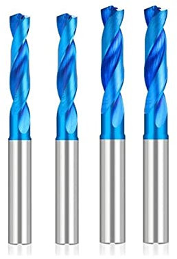 Punta da trapano 3D Punte in metallo duro 3-12mm Raffreddamento Trapano Spirale Twist Drill Bit Rivestimento blu Foro Trapano for metallo 1Pcs(4.1x6x26x66L)