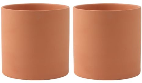 Lot de 2 pots de fleurs en terre cuite rouge avec trous de drainage de 1,6 cm pour décoration de mariage