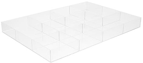 BESTYASH Bandeja De Exhibición De Acrílico Para Joyas Transparente Separadores Para Organizar Collares Anillos y Aretes El Hogar