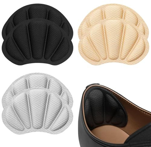 6 paia di impugnature per tallone, protezione del tallone per scarpe, scivolo e bolle, cuscino invisibile per tacchi alti, donne e uomini, scarpe sportive e scarpe quotidiane