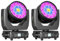 2 Piezas 19x15W LED RGBW Cabeza Móvil, Wash Zoom 540°X/270°Y Rotación d-mx512 Control de Voz Auto-Calibración para Escenario Club Teatro Fiesta DJ Boda