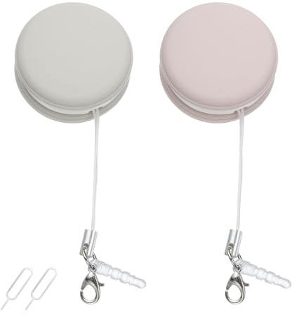sourcing map 2Pcs Screen Cleaners Khaki Pink Phone Screen Cleaning Wipes, Fingerprint Proof Cleaning Ball for Mobile Phones, Computers, Tablet Touchscreens, Car Screens