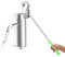 Edelstahl Schwengelpumpe, Handschwengelpumpe, 8m Förderhöhe, Handpumpe Wasser mit Ergonomischer Griff und Lederschale, PTFE-Band, Handwasserpumpe für Brunnen, Grundwasser