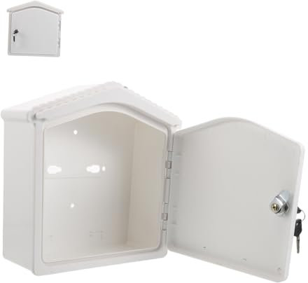 CAXUSD Wall Mount Milk Box with Lock Insulated Container for Milk Letters Packages Stylish Plastic Mailbox for Outdoor Use for Porch