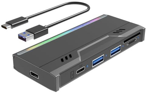 Yopeissn Multifunctional M.2 Hard Drive Enclosure Supports TF/S D Card NVME/NGFF Protocol Solid State Drive Enclosure Easy to Use -A