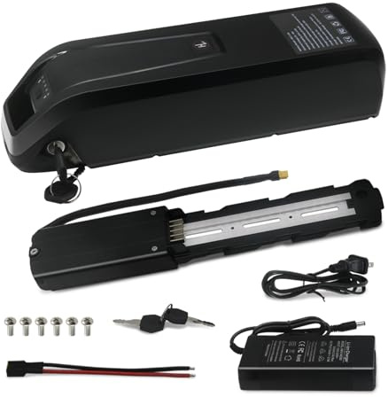 UBETTER 36V 15AH Ebike Akku, Elektrofahrrad Batterie mit 30A BMS, 2A Schnell-Ladegerät, USB Ausgang, Sicheres Schloss, Led-Anzeigeleuchte, 5 Pin Grundplatte, für 0-1000W Motor