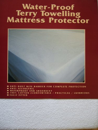 Emma Barclay Matratzenschoner, Frottee, wasserdicht, für King-Size-Bett, Polycotton, Weiß
