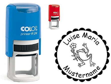Stempel Kinderstempel FROSCH - mit persönlichem Namen und Motiv