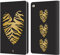 Head Case Designs Herz Golden Leder Brieftaschen Handyhülle Hülle Huelle kompatibel mit Apple iPad Air 2 (2014)