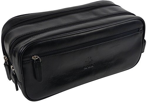 Visconti Monza Trousse de toilette en cuir pour homme Noir Noir n/a