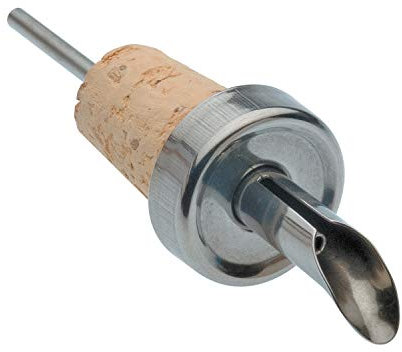 Piazza Tappo Versatore in Acciaio Inox con Sughero - Confezione da 4 Pezzi, marrone