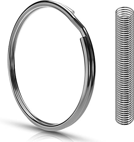 Schlüsselringe | wählbar: 12-40mm / 10-100 Stück | gehärteter Stahl | Robust | Schutz gegen Rost | magnetisch | Ring für Schlüssel, Schlüsselanhänger, Schlüsselring (Außendurchmesser 20mm -50 Stück)