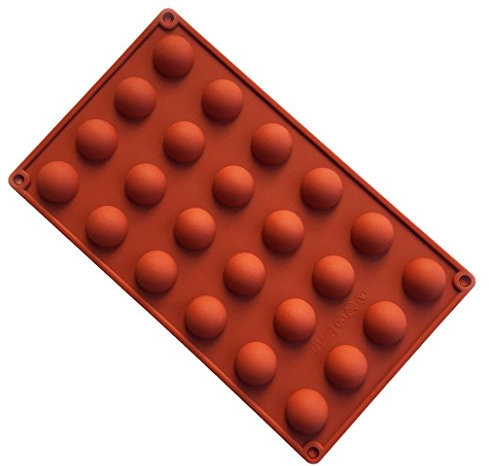 Joyeee Stampo Silicone cioccolatini con 24 Demi-Spheres per Dolci, Muffin, Biscotti, Torta, Gelatina, Tortini, Cioccolato, Sapone e Altro Ancora - Adatto ad Alte e Basse Temperature