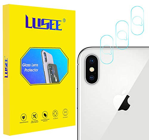LUSEE 3 Stück Kamera Folie für iPhone X/XS/XS MAX Kamera Glas [Anti Kratzer] [Anti Fingerabdruck] Kameraschutz Folie iPhone X/XS/XS MAX Kamera Schutz