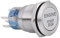 Keenso 12V DC LED Auto Motor Start Stop Druckschalter Zündung Starter Schalter Universal Metall Drücken LED Druckschalter Weiß(Siber)